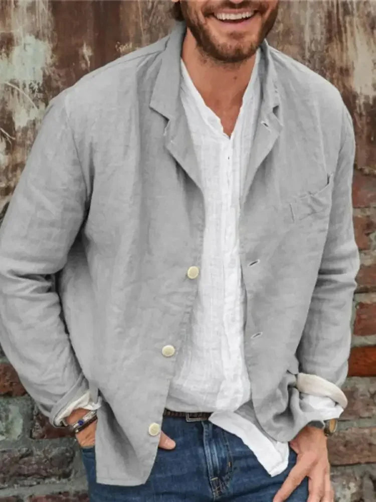 Men's Full Size Button Up Long Sleeve Shacket Plus Size