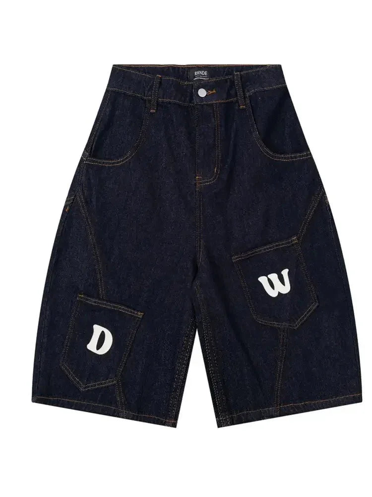 Men's Full Size Denim Shorts with Letter Patches Plus Size - Update AvenueTrendsi100400448083639100400448083639Men's Full Size Denim Shorts with Letter Patches Plus SizeBlue