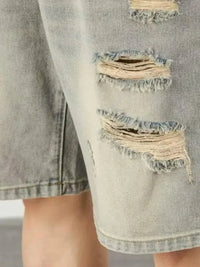 Men's Full Size Distressed Denim Shorts Plus Size - Update AvenueTrendsi100400642178300100400642178300Men's Full Size Distressed Denim Shorts Plus SizeBlue