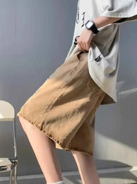 Men's Full Size Drawstring Denim Shorts with Pockets Plus Size