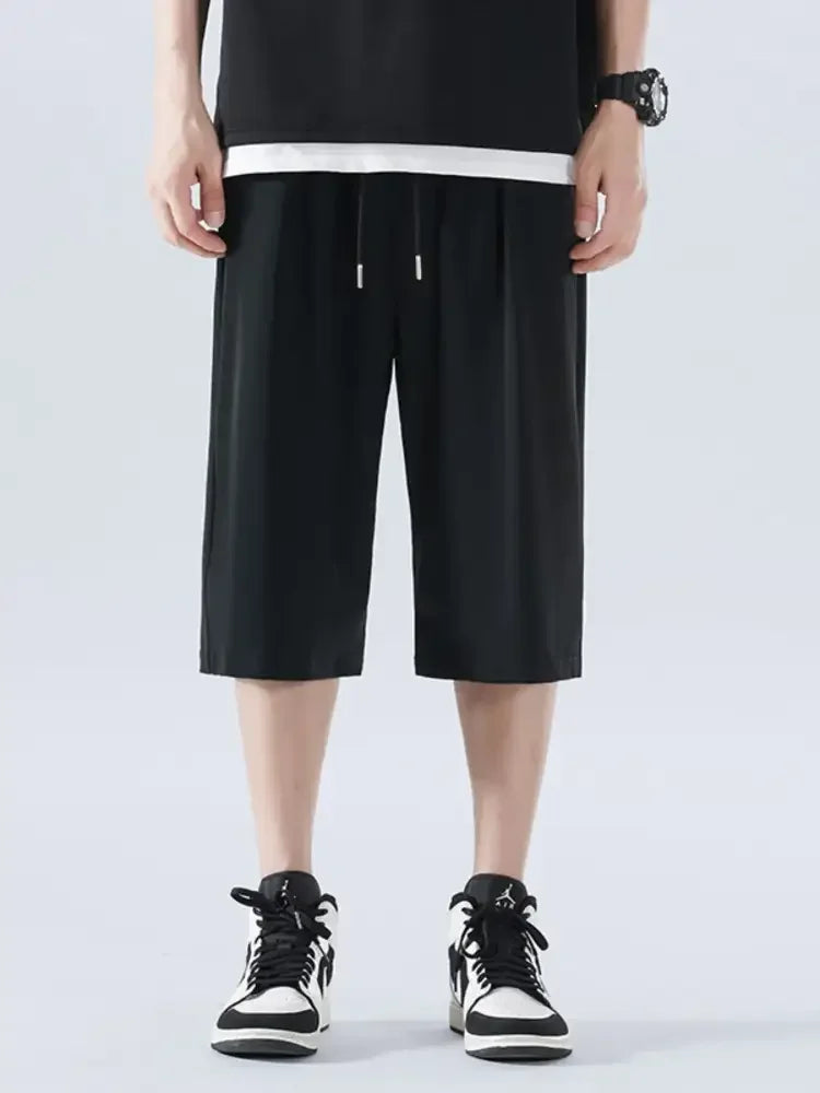 Men's Full Size Drawstring Shorts with Pockets Plus Size