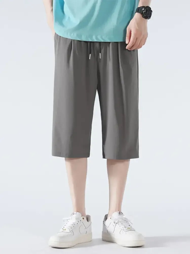 Men's Full Size Drawstring Shorts with Pockets Plus Size