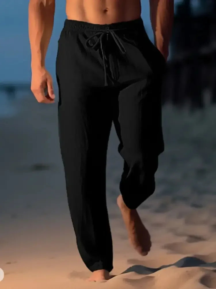 Men's Full Size Drawstring Wide Leg Pants Plus Size