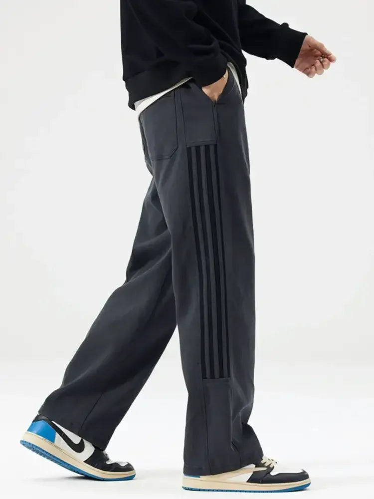 Men's Full Size Drawstring Wide Leg Pants Plus Size
