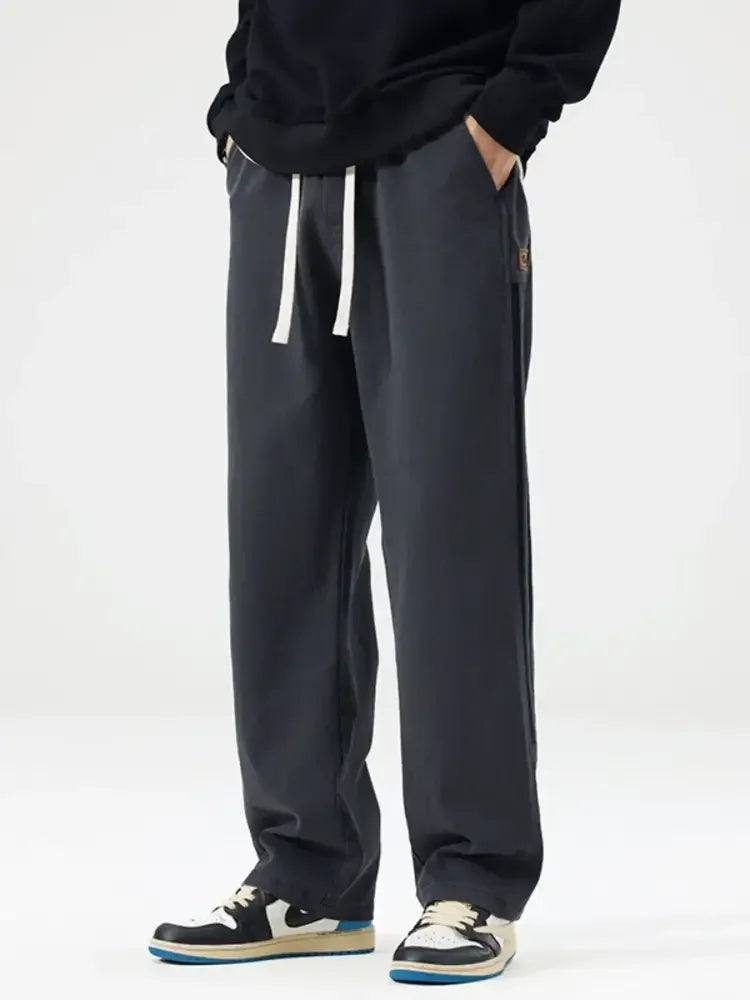 Men's Full Size Drawstring Wide Leg Pants Plus Size