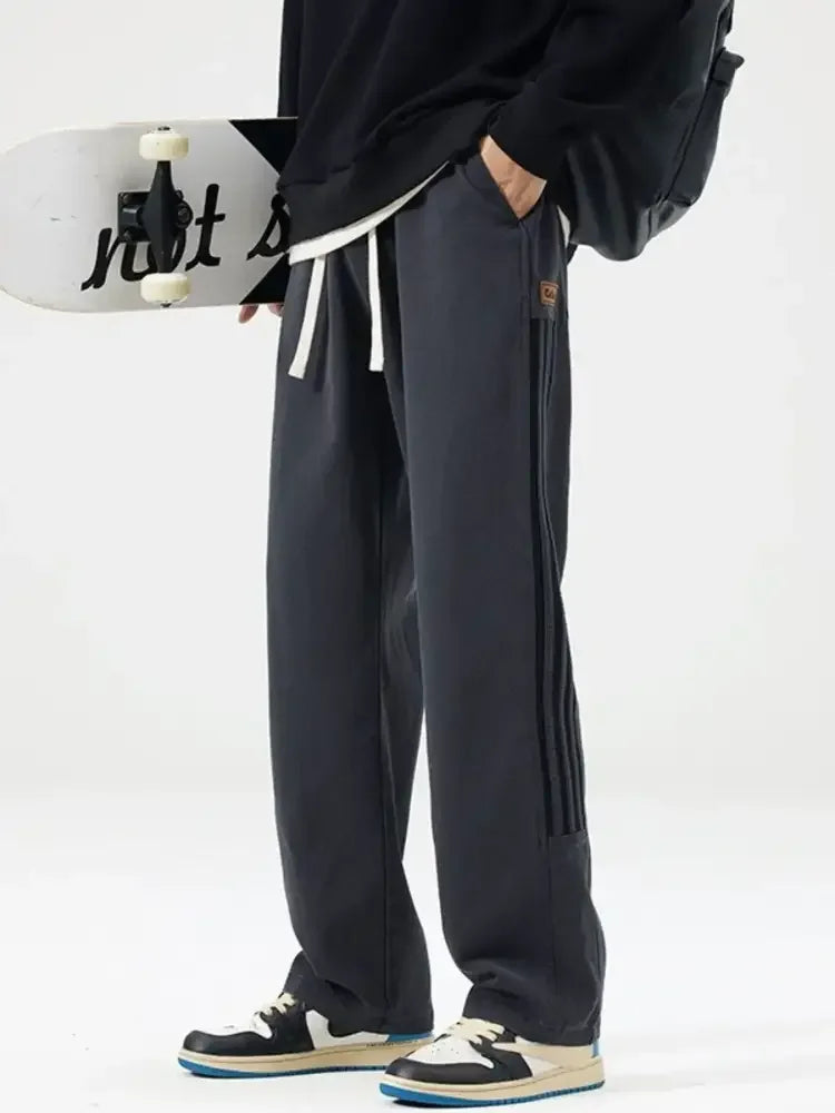 Men's Full Size Drawstring Wide Leg Pants Plus Size