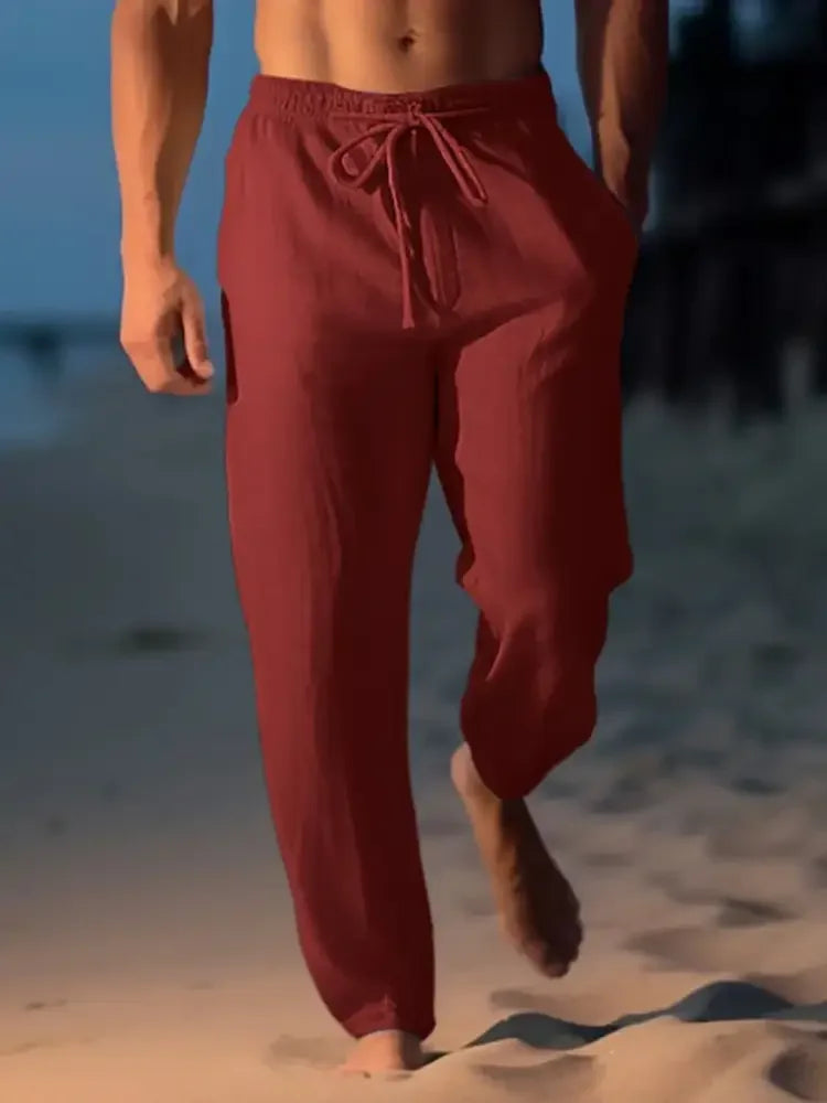 Men's Full Size Drawstring Wide Leg Pants Plus Size