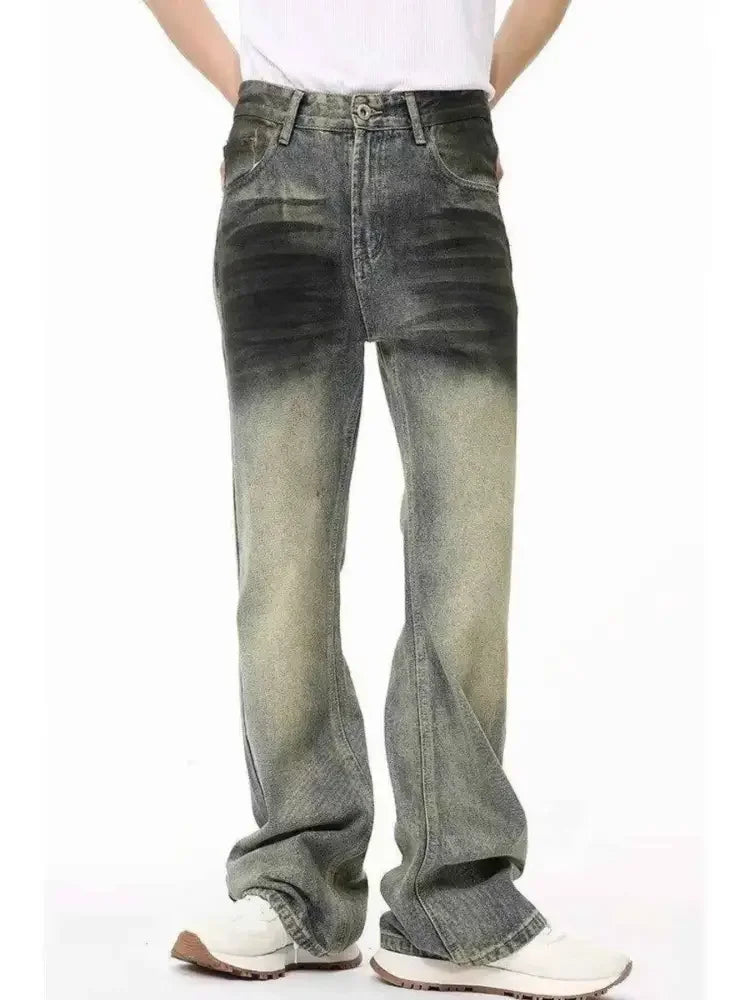 Men's Full Size Fade Loose Fit Jeans Plus Size