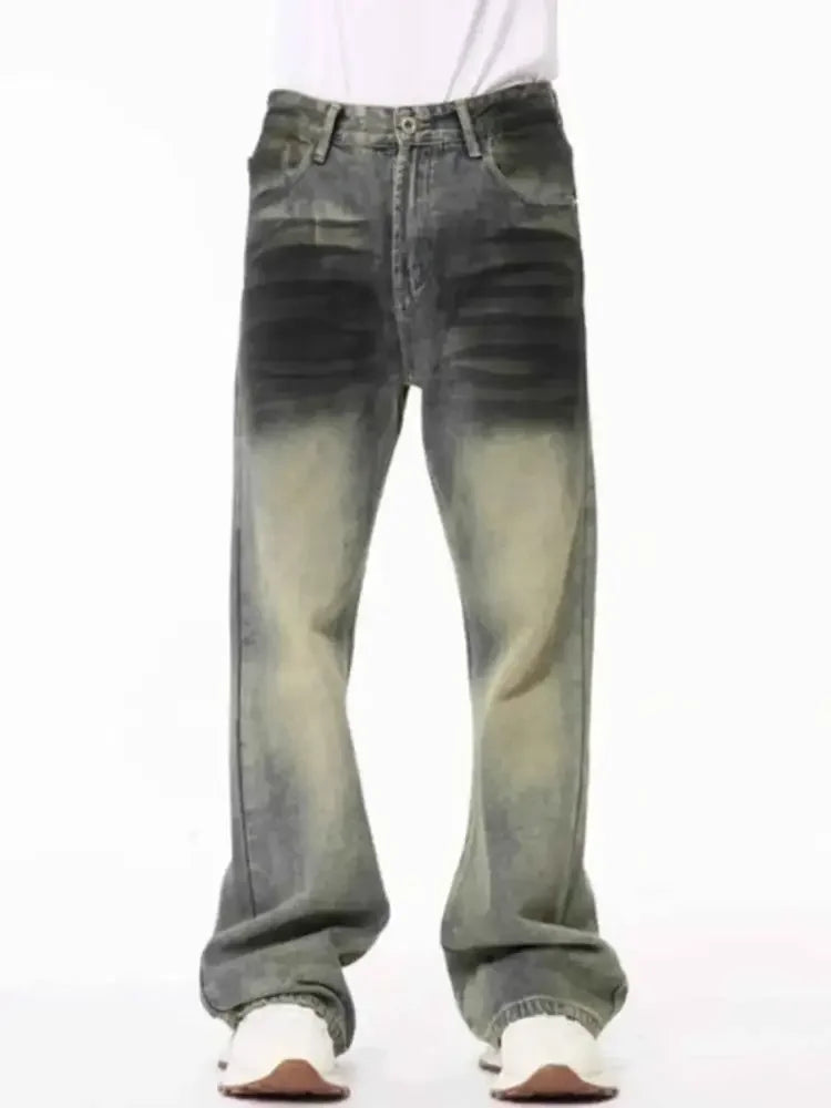 Men's Full Size Fade Loose Fit Jeans Plus Size