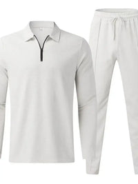 Men's Full Size Long Sleeve Top and Pants Set Plus Size