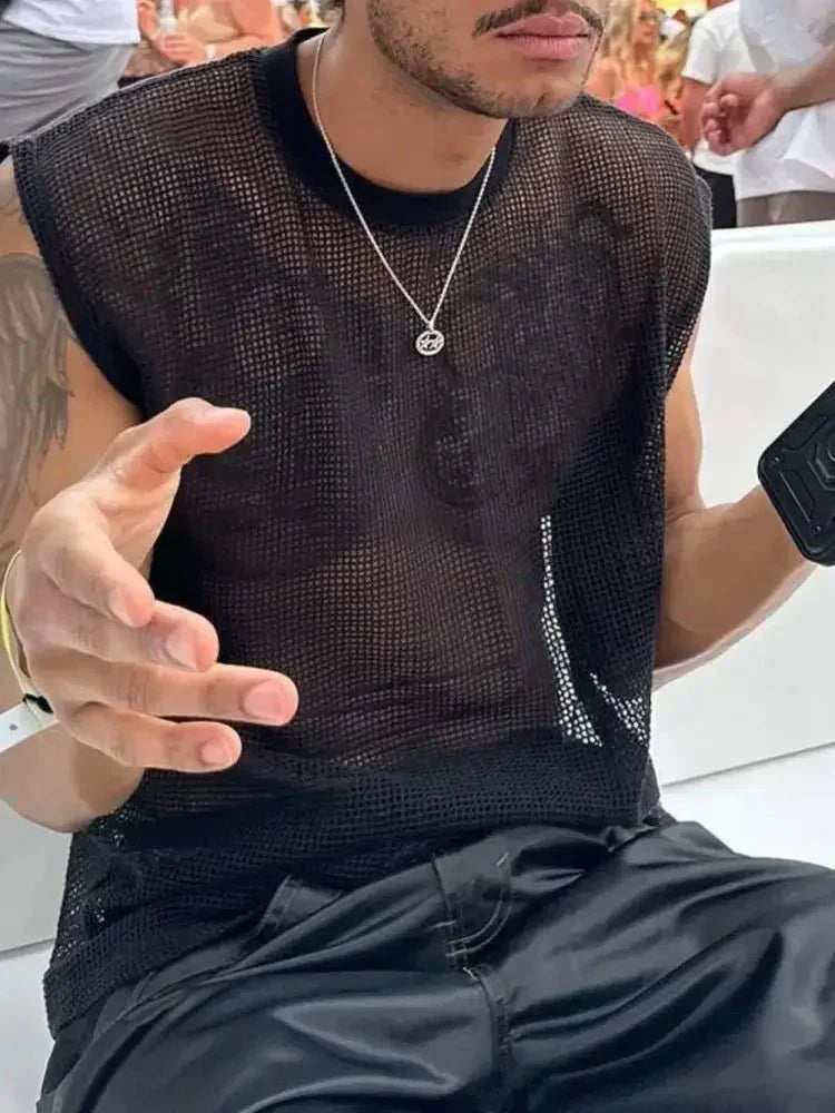 Men's Full Size Openwork Round Neck Tank Plus Size - Update AvenueTrendsi10040009936146910040009936146915b0e523 - 2dff - 4695 - 9604 - 9163c7122c2b - MaxBlack