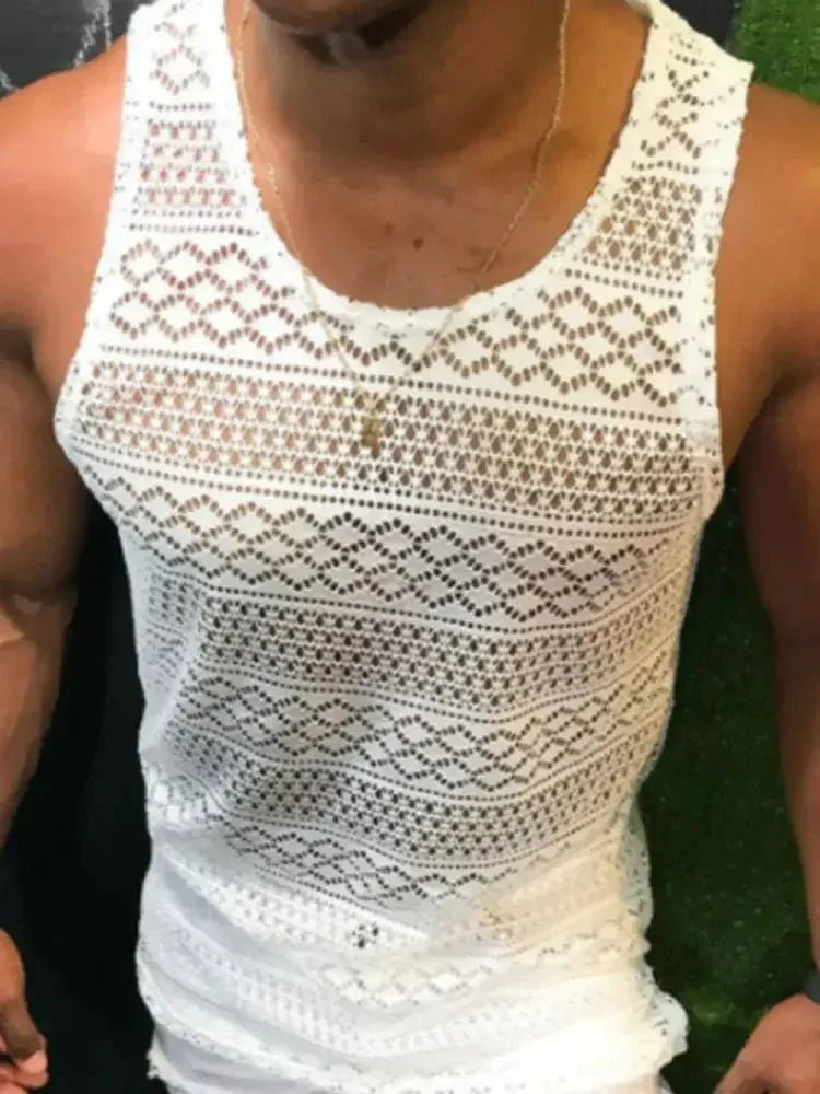 Men's Full Size Openwork Round Neck Tank Plus Size - Update AvenueTrendsi10040046741514210040046741514204cccd6a - d9bd - 4666 - 9ce2 - 104dbdb545ab - MaxIvory