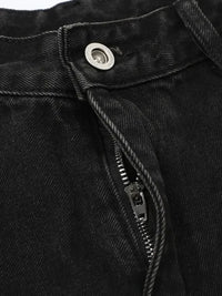 Men's Full Size Raw Hem Wide Leg Jeans Plus Size