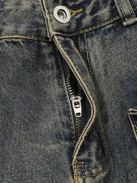 Men's Full Size Raw Hem Wide Leg Jeans Plus Size