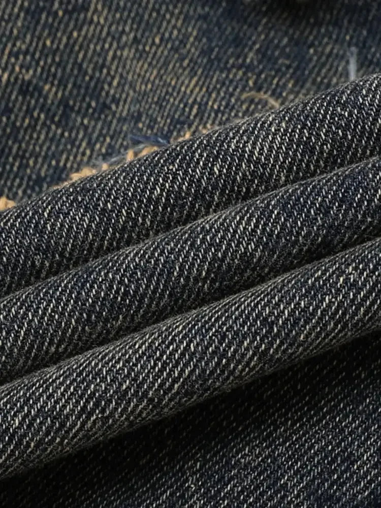 Men's Full Size Raw Hem Wide Leg Jeans Plus Size