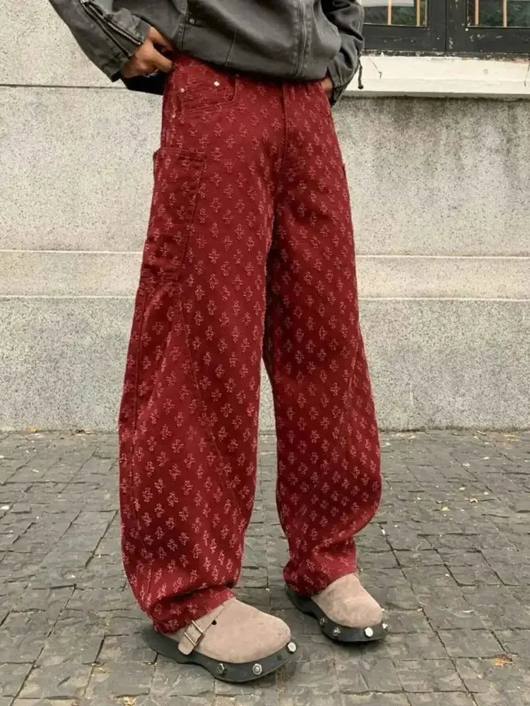 Men's Full Size Relaxed Fit Wide Leg Jeans Plus Size