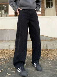Men's Full Size Relaxed Fit Wide Leg Jeans Plus Size