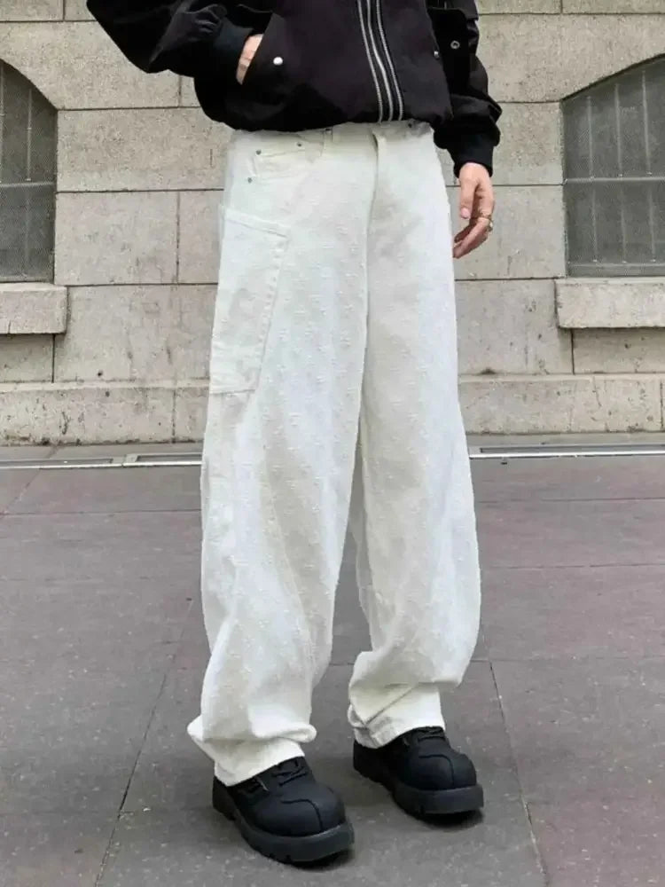 Men's Full Size Relaxed Fit Wide Leg Jeans Plus Size
