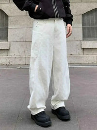 Men's Full Size Relaxed Fit Wide Leg Jeans Plus Size