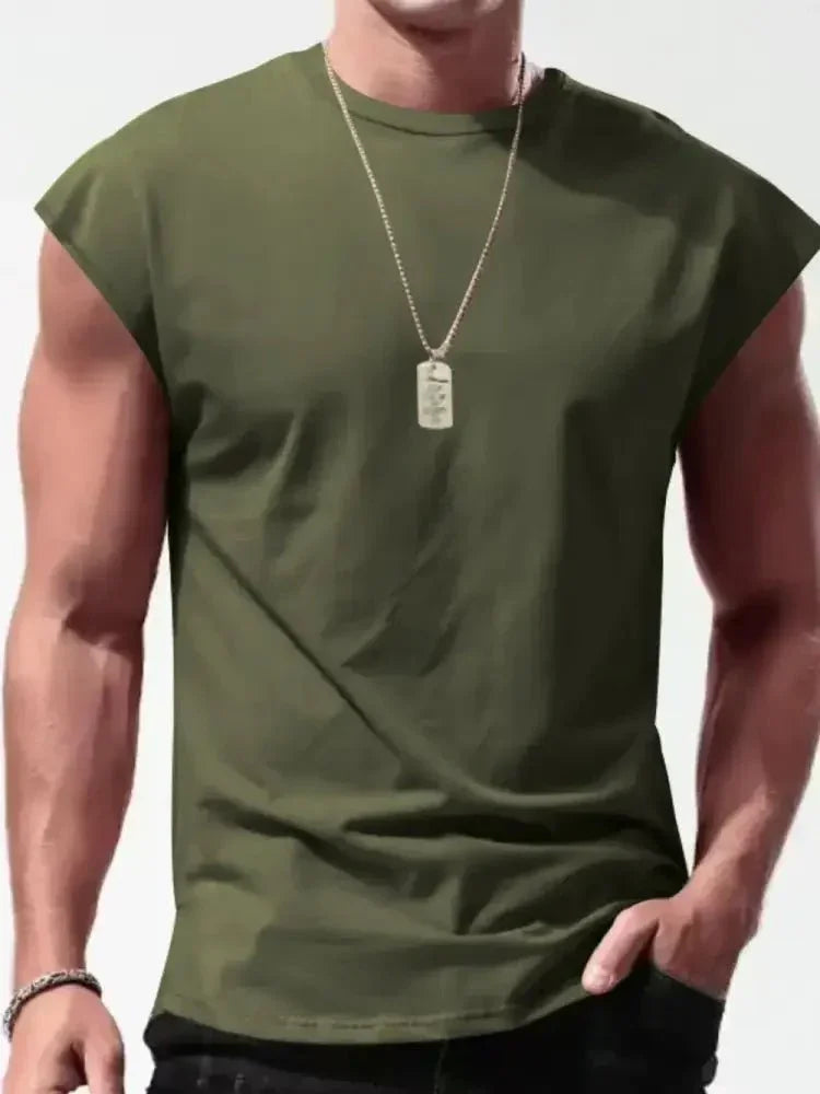 Men's Full Size Round Neck Cap Sleeve Tank Plus Size - Update AvenueTrendsi10040048337418910040048337418948b34397 - 2bf3 - 477e - 9363 - d7895de83bb7 - MaxArmy Green