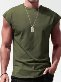 Men's Full Size Round Neck Cap Sleeve Tank Plus Size - Update AvenueTrendsi10040048337418910040048337418948b34397 - 2bf3 - 477e - 9363 - d7895de83bb7 - MaxArmy Green