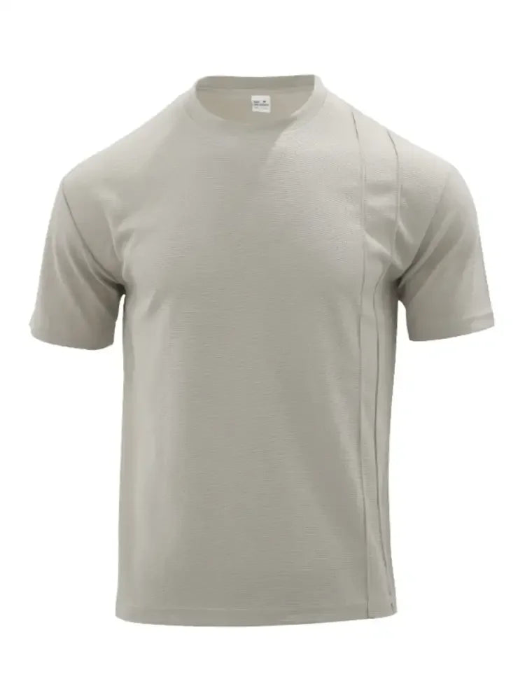 Men's Full Size Round Neck Tee and Shorts Set Plus Size