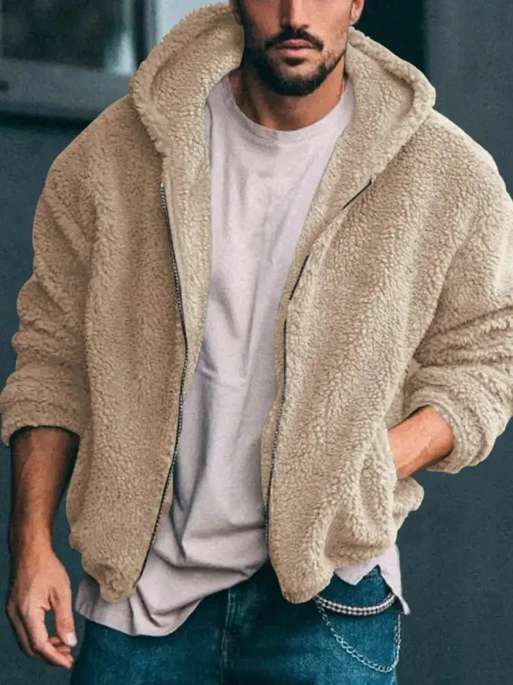 Men's Full Size Sherpa Fleece Hooded Zip - Up Jacket Plus Size - Update AvenueMen's OuterwearTrendsi100400393975011100400393975011Men's Full Size Sherpa Fleece Hooded Zip - Up Jacket Plus SizeKhaki