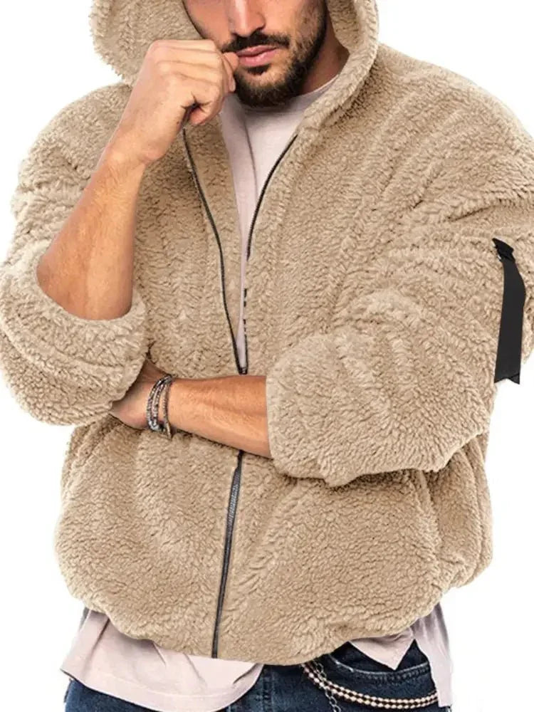 Men's Full Size Sherpa Fleece Hooded Zip - Up Jacket Plus Size - Update AvenueMen's OuterwearTrendsi100400393975011100400393975011Men's Full Size Sherpa Fleece Hooded Zip - Up Jacket Plus SizeKhaki