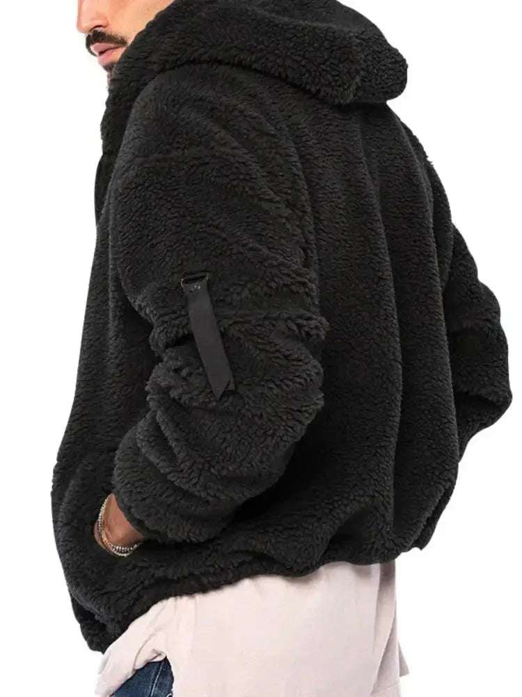 Men's Full Size Sherpa Fleece Hooded Zip - Up Jacket Plus Size - Update AvenueMen's OuterwearTrendsi100400393975526100400393975526Men's Full Size Sherpa Fleece Hooded Zip - Up Jacket Plus SizeBlack