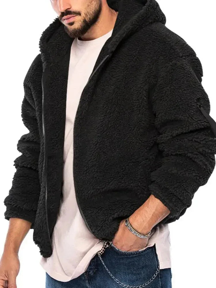 Men's Full Size Sherpa Fleece Hooded Zip - Up Jacket Plus Size - Update AvenueMen's OuterwearTrendsi100400393975526100400393975526Men's Full Size Sherpa Fleece Hooded Zip - Up Jacket Plus SizeBlack