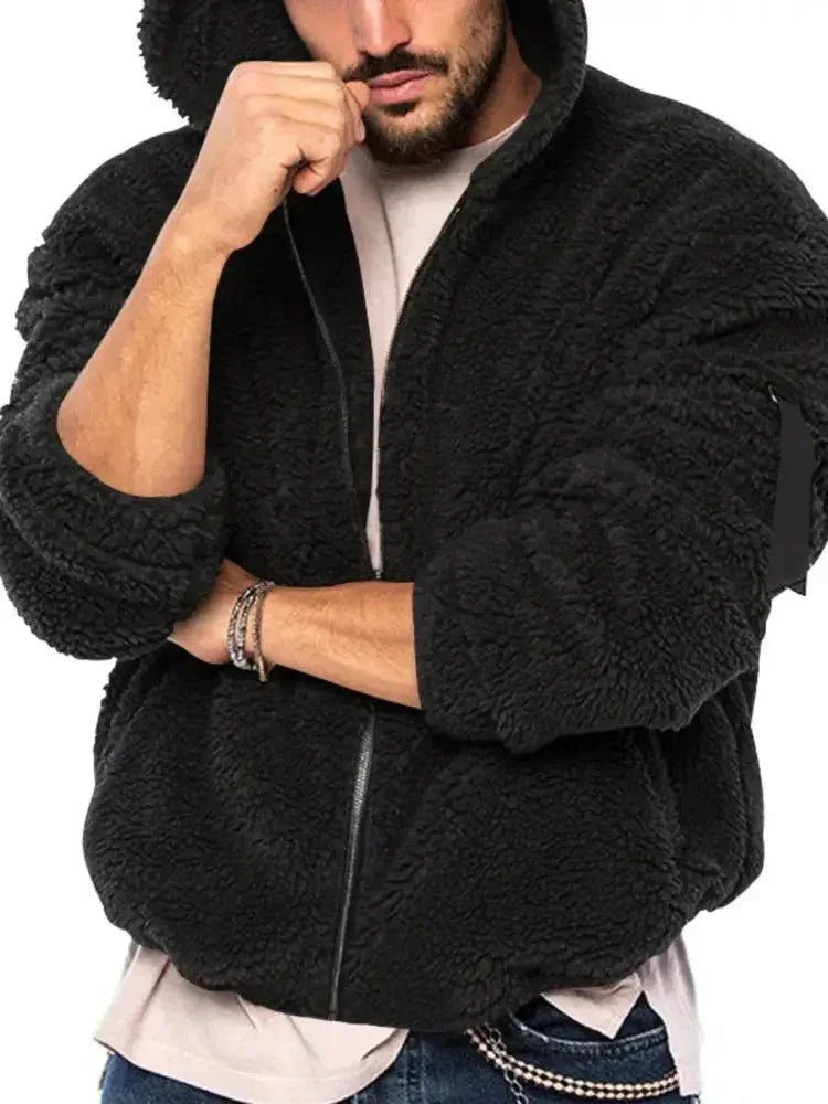 Men's Full Size Sherpa Fleece Hooded Zip - Up Jacket Plus Size - Update AvenueMen's OuterwearTrendsi100400393975526100400393975526Men's Full Size Sherpa Fleece Hooded Zip - Up Jacket Plus SizeBlack