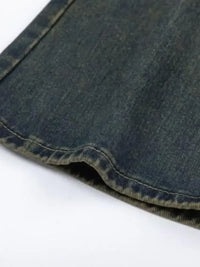 Men's Full Size Vintage Wash Bootcut Denim Jeans Plus Size