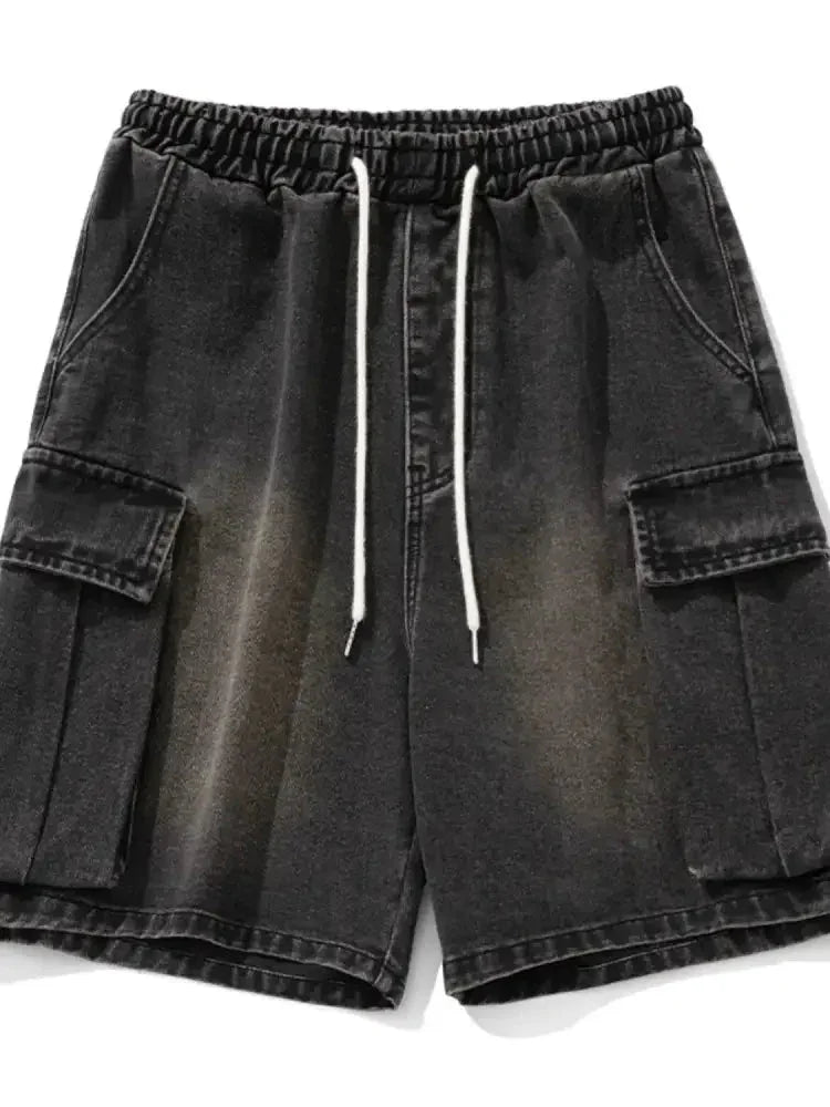 Men's Full Size Washed Cargo Denim Shorts Plus Size - Update AvenueTrendsi100400408392086100400408392086Men's Full Size Washed Cargo Denim Shorts Plus SizeDark