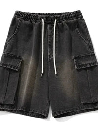 Men's Full Size Washed Cargo Denim Shorts Plus Size - Update AvenueTrendsi100400408392086100400408392086Men's Full Size Washed Cargo Denim Shorts Plus SizeDark