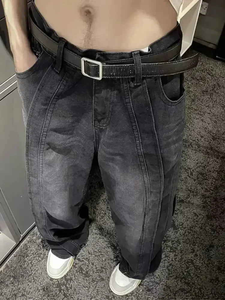 Men's Full Size Wide Leg Jeans Plus Size