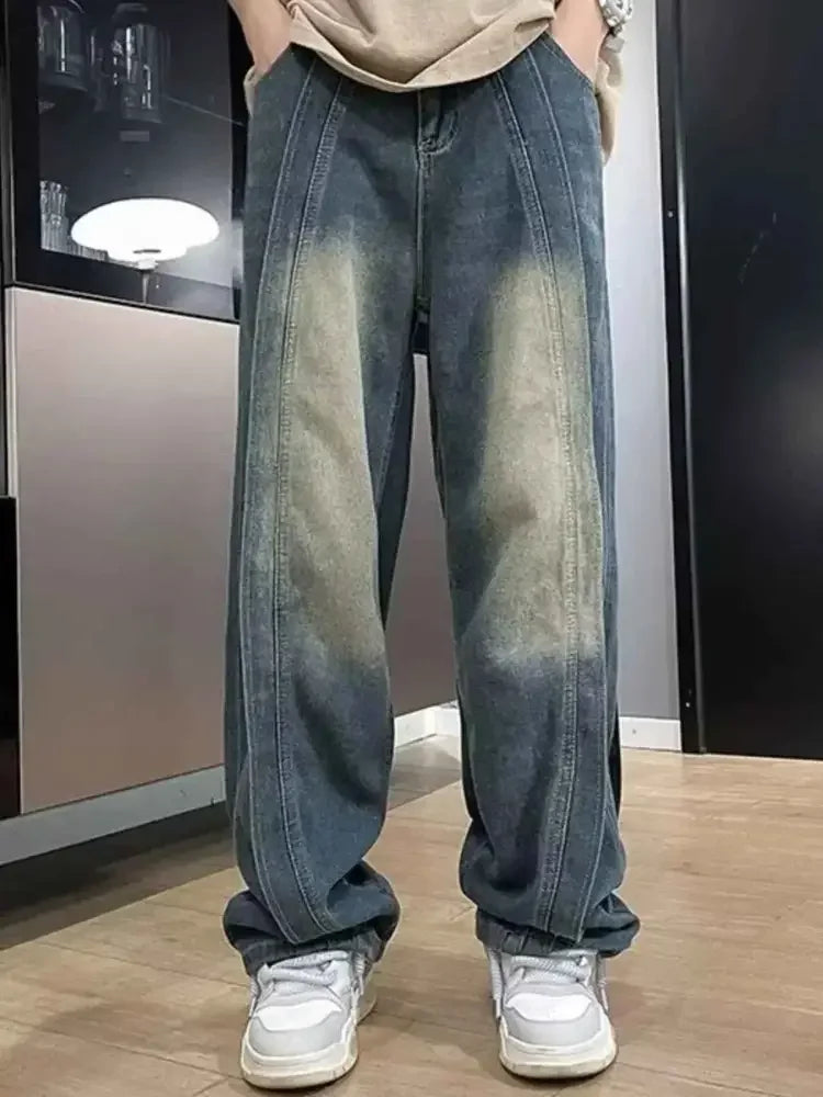 Men's Full Size Wide Leg Jeans Plus Size