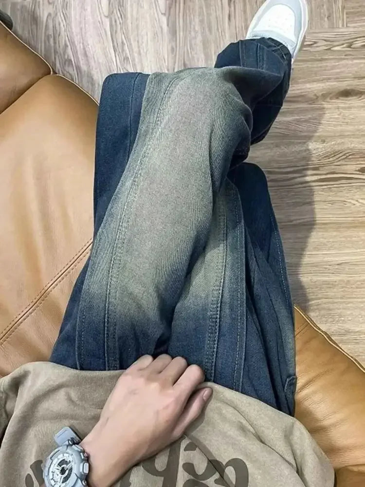 Men's Full Size Wide Leg Jeans Plus Size