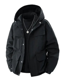 Men's Full Size Zip Up Long Sleeve Hooded Jacket Plus Size