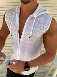Men's Full Size Zip Up Sleeveless Hooded Top Plus Size - Update AvenueTrendsi1004009070643811004009070643819c4f44f6 - 5a8e - 4fb5 - a418 - d6c3d897ef8c - Max - OriginWhite