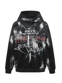 Men's Gothic Spider Web Graffiti Print Hoodie - Update AvenueHalloweenTrendsi100400271700254100400271700254d2c45fb50e4a4be398be2d1c6eb6eb28 - Max - OriginBlack