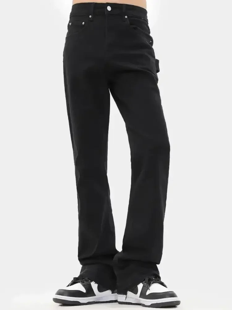 Men's High Waist Jeans with Pockets