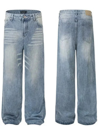 Men's High Waist Wide Leg Washed Jeans - Update AvenueTrendsi100400206562359100400206562359Men's High Waist Wide Leg Washed JeansBlue