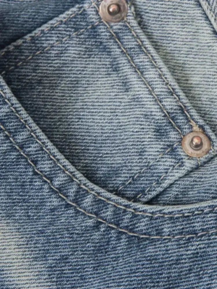 Men's High Waist Wide Leg Washed Jeans - Update AvenueTrendsi100400206562359100400206562359Men's High Waist Wide Leg Washed JeansBlue