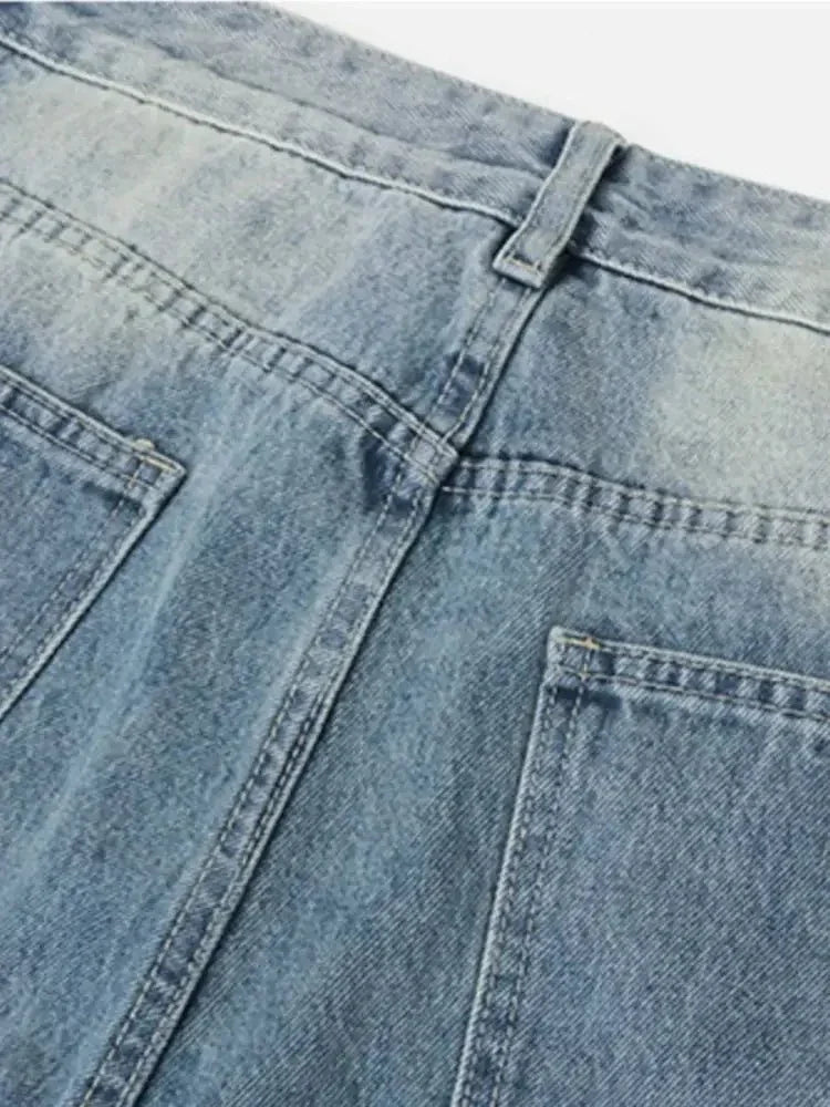 Men's High Waist Wide Leg Washed Jeans - Update AvenueTrendsi100400206562359100400206562359Men's High Waist Wide Leg Washed JeansBlue
