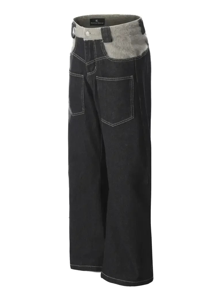 Men's High-Waisted Wide Leg Jeans