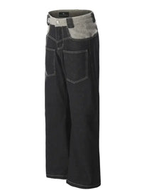 Men's High-Waisted Wide Leg Jeans