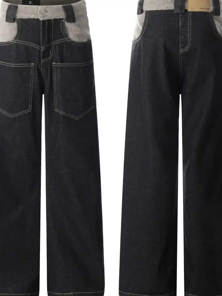 Men's High-Waisted Wide Leg Jeans