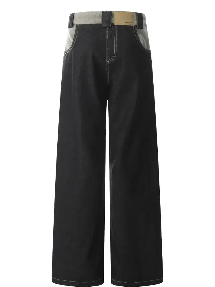 Men's High-Waisted Wide Leg Jeans