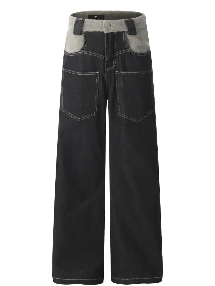 Men's High-Waisted Wide Leg Jeans