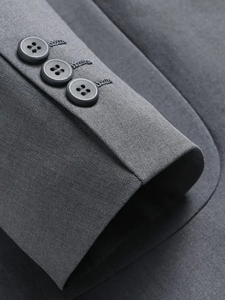 Men's Lapel Collar Long Sleeve Blazer